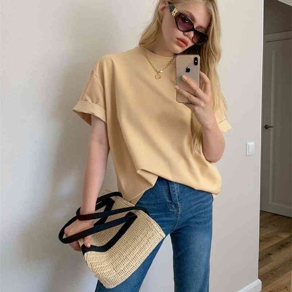 wotwoy summer oversize short sleeve t-shirt women casual basic tee shirt women o-neck cotton black white harajuku female 210324
wotwoy summer oversize short sleeve t-shirt women casual basic tee shirt women o-neck cotton black white harajuku female 210324