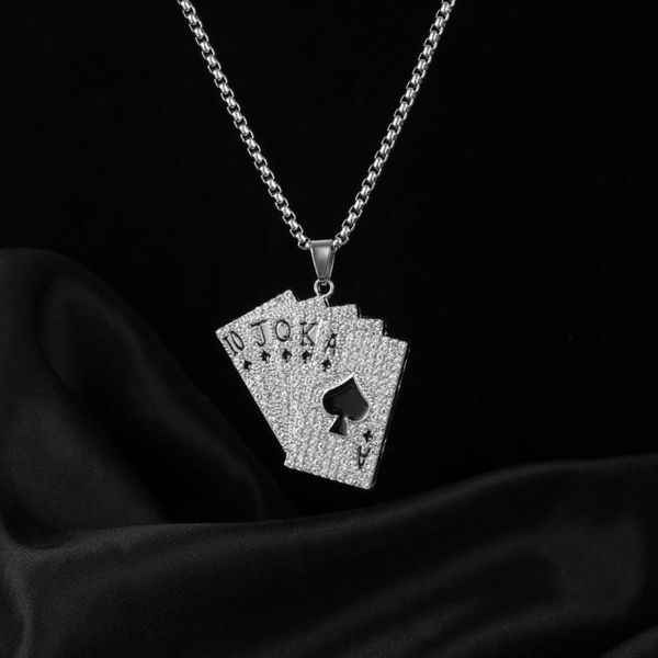 chains jialy european fashion punk stainless steel playing cards charm pendant necklace chain for girl boy jewelry, Silver
chains jialy european fashion punk stainless steel playing cards charm pendant necklace chain for girl boy jewelry, Silver