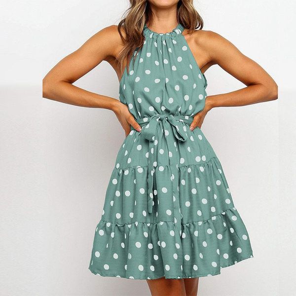 casual dresses summer lace-up print women mid dress ladies fashion loose beach elegant halter sleeveless party vestidos, Black;gray
casual dresses summer lace-up print women mid dress ladies fashion loose beach elegant halter sleeveless party vestidos, Black;gray