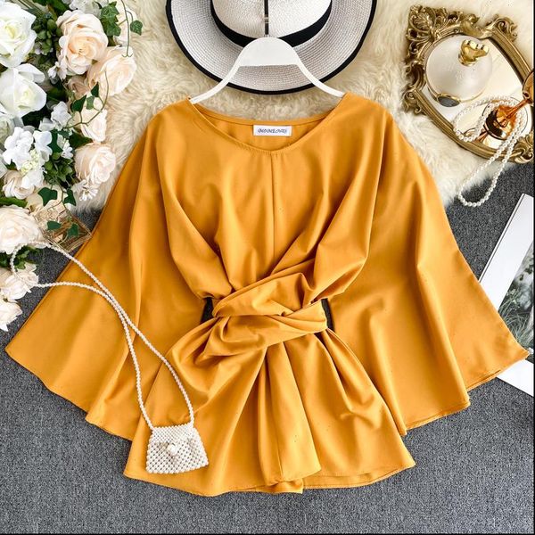 spring autumn tide ins womens blouses super fire lacing waist temperament flare sleeve o neck blouse wild ml649, White
spring autumn tide ins womens blouses super fire lacing waist temperament flare sleeve o neck blouse wild ml649, White
