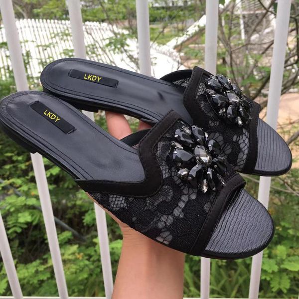slippers summer women shoes woman flower crystal fashion flat bottom ventilation slipper, Black
slippers summer women shoes woman flower crystal fashion flat bottom ventilation slipper, Black