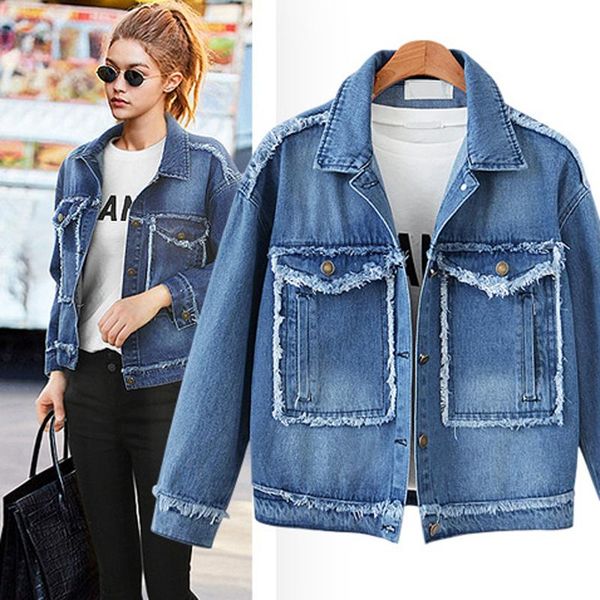 women's jackets large size 5xl autumn winter women denim jacket long sleeve short jeans coat for burrs big pocket plus outwear, Black;brown
women's jackets large size 5xl autumn winter women denim jacket long sleeve short jeans coat for burrs big pocket plus outwear, Black;brown