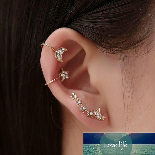 clip earrings full zircon star moon earrings for women earless hole earing gold color earings jewelry kolczyki pendientes brinco, Silver
clip earrings full zircon star moon earrings for women earless hole earing gold color earings jewelry kolczyki pendientes brinco, Silver
