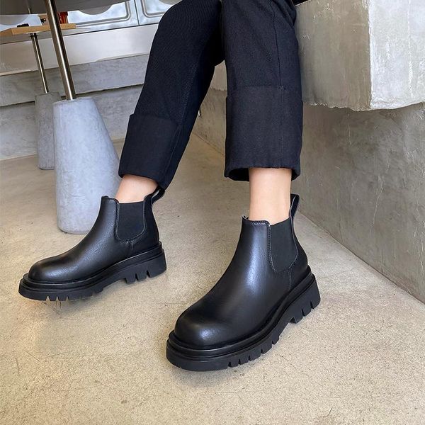 boots 2021 genuine leather shoes women flat platform round toe slip-on spring summer casual ladies, Black
boots 2021 genuine leather shoes women flat platform round toe slip-on spring summer casual ladies, Black