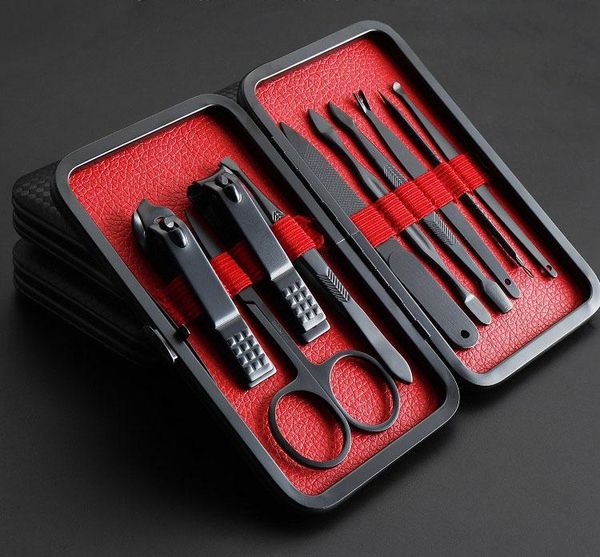 nail art kits knife set black clippers cosmetic manicure and pedicle tool