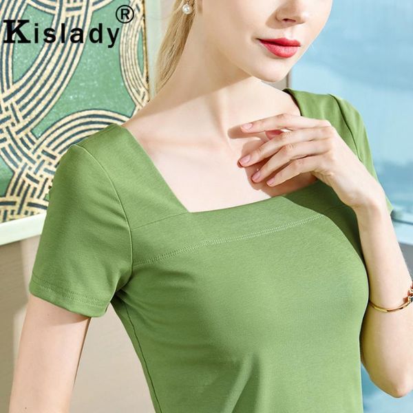 women's t-shirt kislady simple fashion ol regular sleeve shirt square collar patchwork spring elegant plus size korean clothes, White
women's t-shirt kislady simple fashion ol regular sleeve shirt square collar patchwork spring elegant plus size korean clothes, White