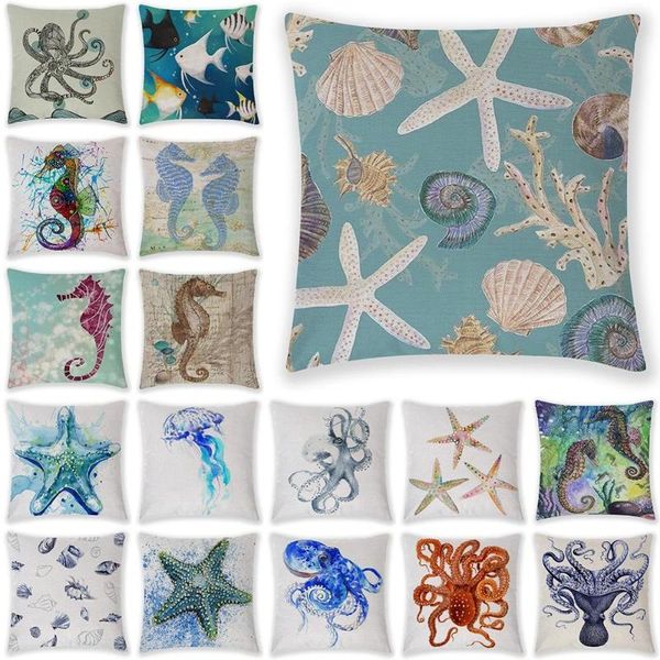 18" sea animal cotton linen pillow case sofa bedroom office guestroom seat cushion cover fashion retro home decoration
18" sea animal cotton linen pillow case sofa bedroom office guestroom seat cushion cover fashion retro home decoration