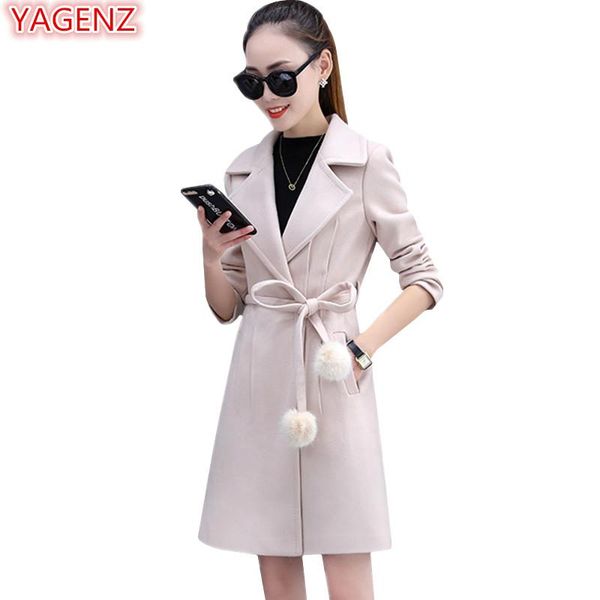 women's wool & blends yagenz womens woolen coat long jacket fashion sleeve windbreaker autumn winter women clothes 760, Black
women's wool & blends yagenz womens woolen coat long jacket fashion sleeve windbreaker autumn winter women clothes 760, Black
