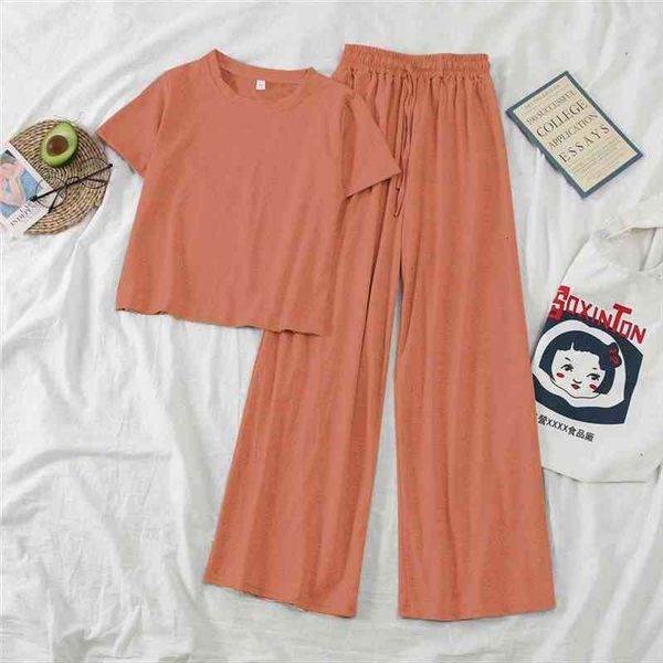 2 piece set clothing womenpant sets korean short sleeved suit wide leg pants sports leisure two, White
2 piece set clothing womenpant sets korean short sleeved suit wide leg pants sports leisure two, White