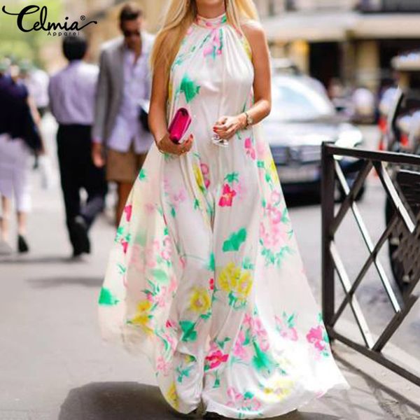 dresses celmia women floral print beach dress summer bohemian sleeveless halter maxi long sundress casual loose vestidos robe 5xl, Black;gray
dresses celmia women floral print beach dress summer bohemian sleeveless halter maxi long sundress casual loose vestidos robe 5xl, Black;gray