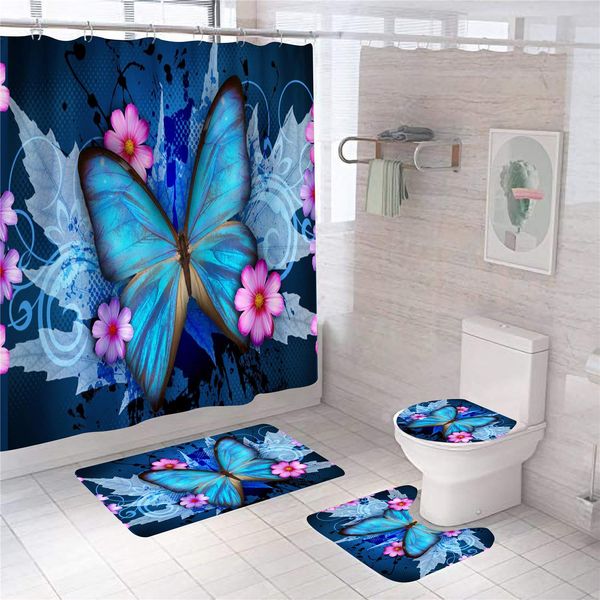4pcs/set 3d print butterfly girls shower curtain floral bath curtain waterproof polyester shower curtain bathroom rugs bath mat
4pcs/set 3d print butterfly girls shower curtain floral bath curtain waterproof polyester shower curtain bathroom rugs bath mat