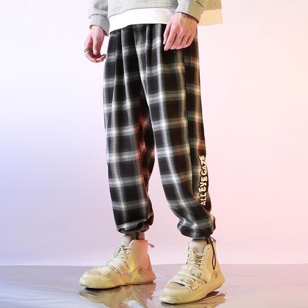 men's pants furry letter patch plaid print drawstring sweatpants men casual baggy pant retro harajuku all-match trousers streetwear, Black
men's pants furry letter patch plaid print drawstring sweatpants men casual baggy pant retro harajuku all-match trousers streetwear, Black
