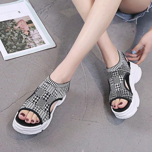 dress shoes 2021 sandals women summer peep toe casual flat ladies breathable air mesh platform sandalias, Black
dress shoes 2021 sandals women summer peep toe casual flat ladies breathable air mesh platform sandalias, Black