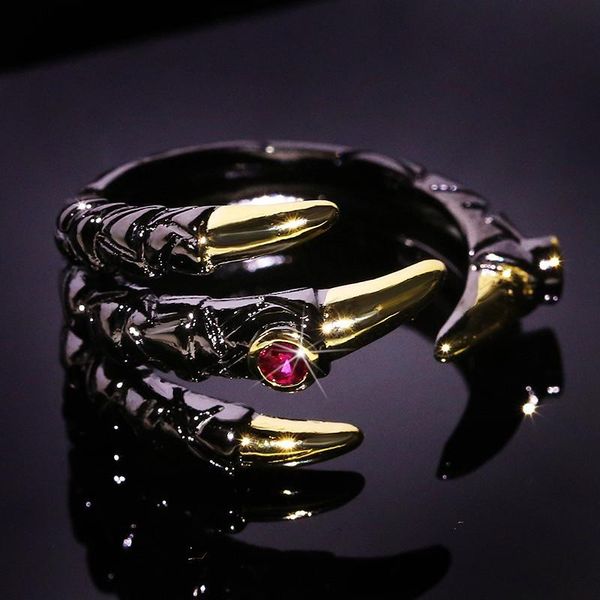 cluster rings hip hop black-gold eagle claw ring for men women vintage gothic zircon demon jewelry rock punk gift party, Golden;silver
cluster rings hip hop black-gold eagle claw ring for men women vintage gothic zircon demon jewelry rock punk gift party, Golden;silver