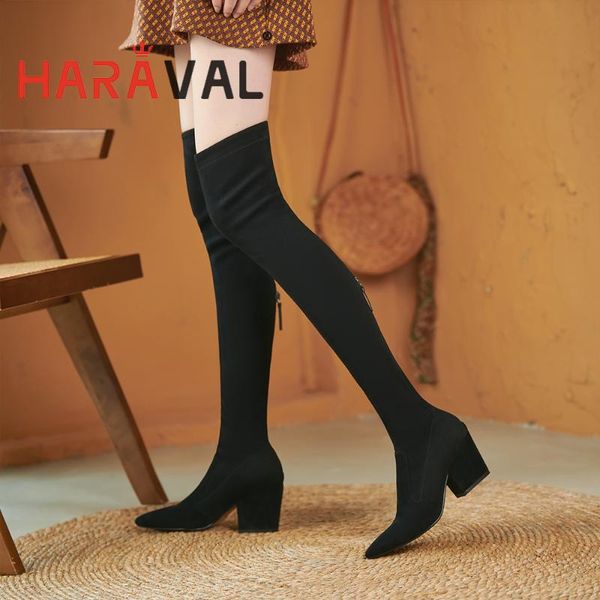 boots haraval women over-the-knee stretch fabric fashion pointed toe high heels solid black airpot elegant e363l
boots haraval women over-the-knee stretch fabric fashion pointed toe high heels solid black airpot elegant e363l