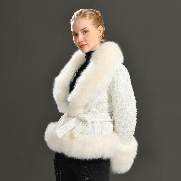 women's wool & blends autumn and winter double-sided cashmere coat female short style slim suit with big fur collar thickened, Black
women's wool & blends autumn and winter double-sided cashmere coat female short style slim suit with big fur collar thickened, Black