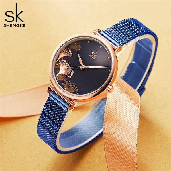 shengke design women watches elegant 32 mm dial blue mesh band japanese quartz movement luxury relogio feminino wristwatches, Slivery;brown
shengke design women watches elegant 32 mm dial blue mesh band japanese quartz movement luxury relogio feminino wristwatches, Slivery;brown