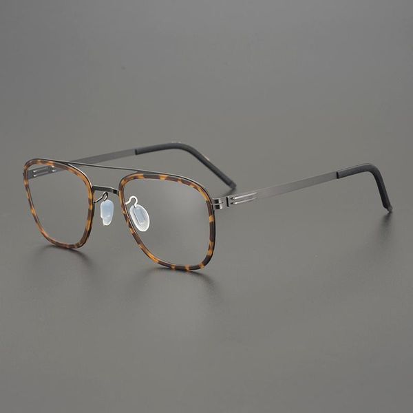 fashion sunglasses frames ultralight square titanium acetate optical glasses frame for men women's double beam pilot prescription myopi, Black
fashion sunglasses frames ultralight square titanium acetate optical glasses frame for men women's double beam pilot prescription myopi, Black