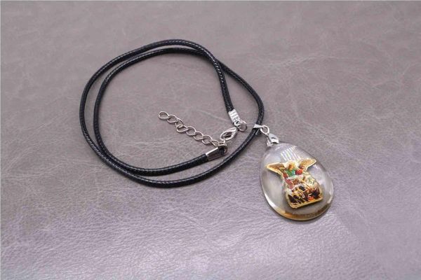 pendant necklaces glass rosary necklace, michael angel pendant, lobster buckle leather necklace., Silver
pendant necklaces glass rosary necklace, michael angel pendant, lobster buckle leather necklace., Silver