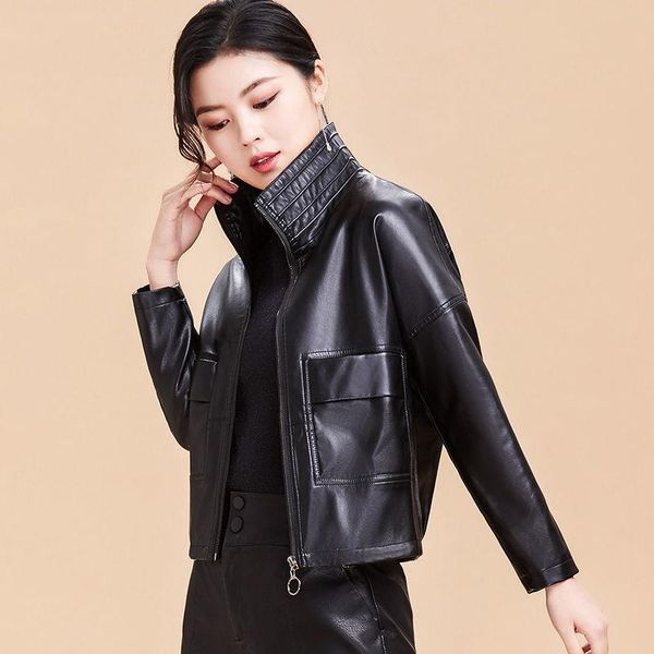 women's leather & faux 2021 autumn women soft jacket ladies loose punk pu coat moto motorcycle plus size 5xl x548, Black
women's leather & faux 2021 autumn women soft jacket ladies loose punk pu coat moto motorcycle plus size 5xl x548, Black