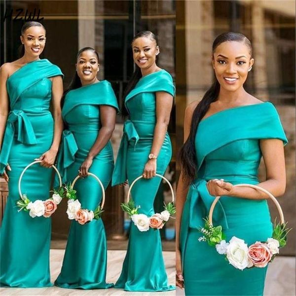 bridesmaid dress mermaid dresses one shoulder sash ribbons black girls maid of the honor gowns satin wedding party dres, White;pink
bridesmaid dress mermaid dresses one shoulder sash ribbons black girls maid of the honor gowns satin wedding party dres, White;pink