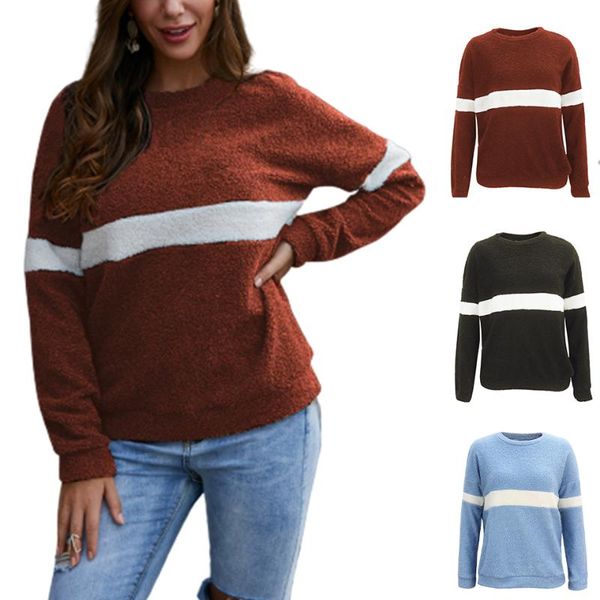 women's hoodies & sweatshirts warm for women crewneck plush sweatshirt poleron mujer 2021 white striped patchwork clothes fuzzy hoodie, Black
women's hoodies & sweatshirts warm for women crewneck plush sweatshirt poleron mujer 2021 white striped patchwork clothes fuzzy hoodie, Black