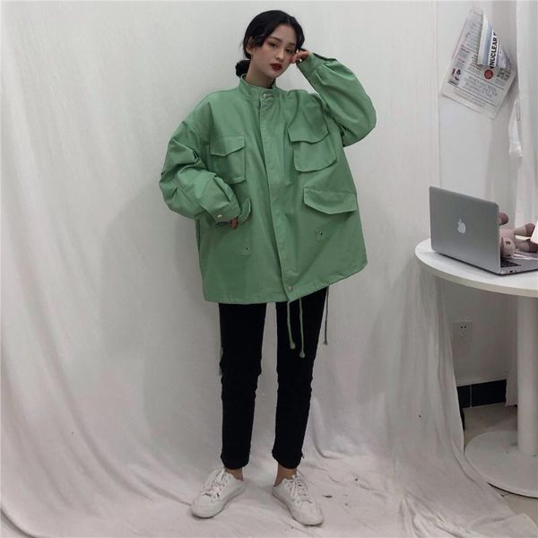 women's jackets drawstring waist loose oversized cargo pocket solid jacket fashion spring autumn women coat korean windbreaker casual o, Black;brown
women's jackets drawstring waist loose oversized cargo pocket solid jacket fashion spring autumn women coat korean windbreaker casual o, Black;brown