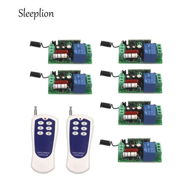 smart home control sleeplion ac 220v 10a 1ch wireless 6-key remote switch transmitter+6 receiver relay power on/off
smart home control sleeplion ac 220v 10a 1ch wireless 6-key remote switch transmitter+6 receiver relay power on/off