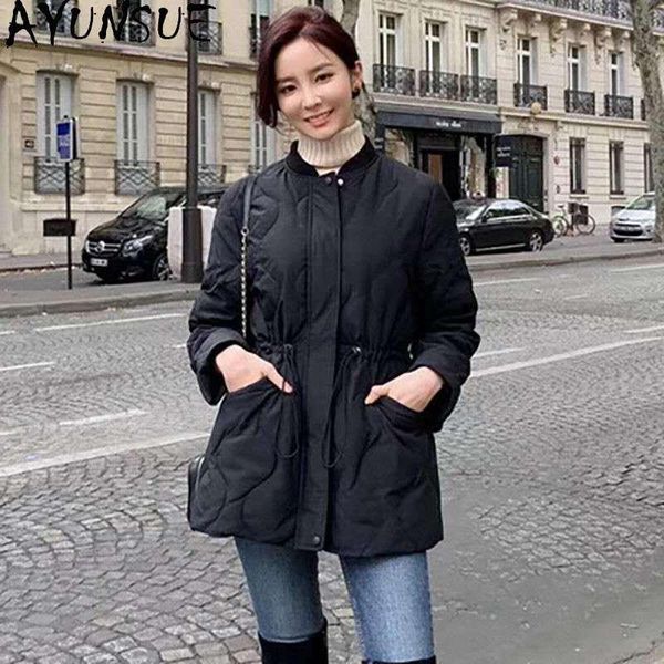 women's down & parkas ayunsue autumn jackets women winter light cotton coats famale midi long slim parka woman clothes casaco feminino, Black
women's down & parkas ayunsue autumn jackets women winter light cotton coats famale midi long slim parka woman clothes casaco feminino, Black
