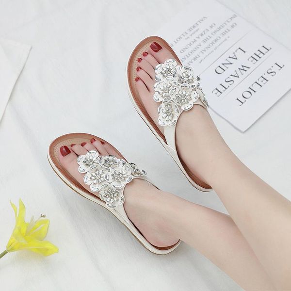 women sandals bohemian rhinestones flower beach flip flops large size comfortable flat shoes slippers, Black
women sandals bohemian rhinestones flower beach flip flops large size comfortable flat shoes slippers, Black