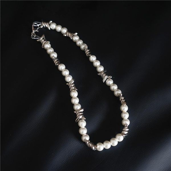 chains 2021 thorns stitching pearl bead necklace hip hop trend accessories for men women unusual choker classic jewelry gift, Silver
chains 2021 thorns stitching pearl bead necklace hip hop trend accessories for men women unusual choker classic jewelry gift, Silver