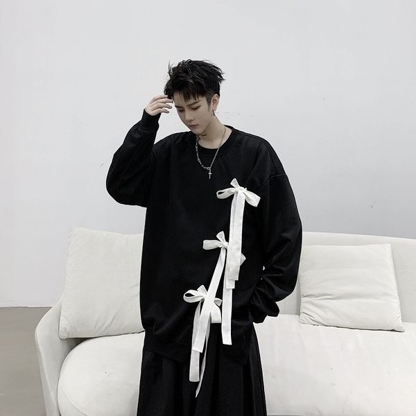 men's jackets men dark black loose casual pullover ribbon bow sweatshirt male women japan street hip hop hoodie n7pr, Black;brown
men's jackets men dark black loose casual pullover ribbon bow sweatshirt male women japan street hip hop hoodie n7pr, Black;brown