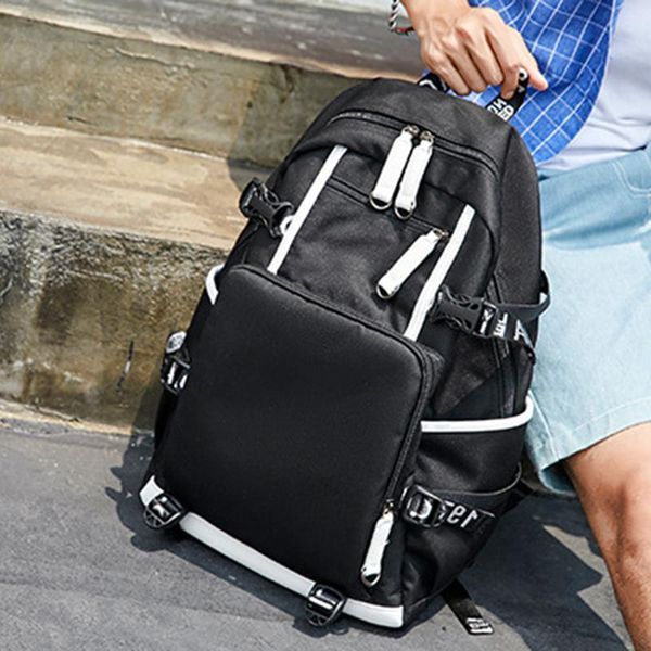 youth backpack large capacity men's school bag rucksack lapcollege student