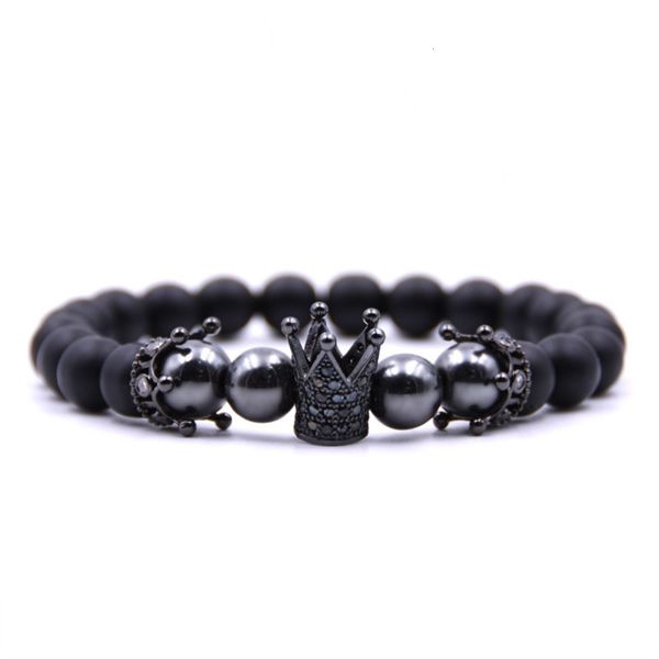 strands micro inlaid crown volcanic stone bracelet natural diy multicolor, Black
strands micro inlaid crown volcanic stone bracelet natural diy multicolor, Black