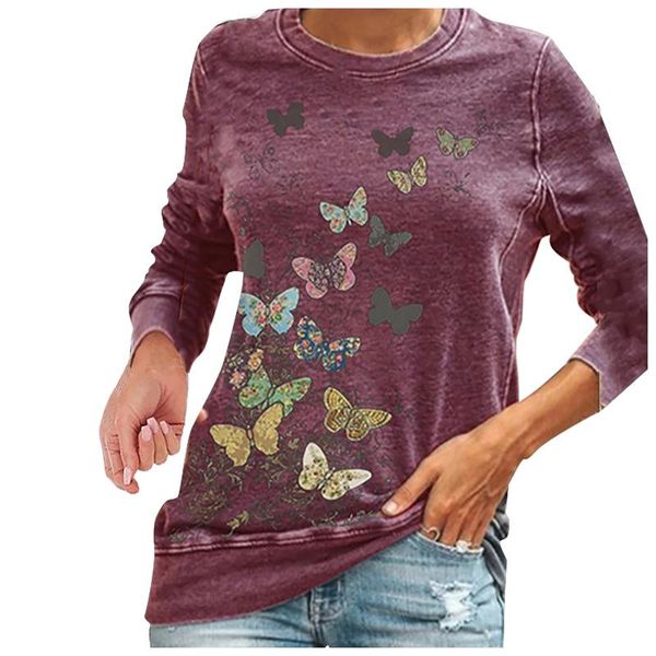women's t-shirt harajuku woman tshirts women long sleeve round neck waistband loose butterfly print tshirt femme t-shirts blusas para, White
women's t-shirt harajuku woman tshirts women long sleeve round neck waistband loose butterfly print tshirt femme t-shirts blusas para, White