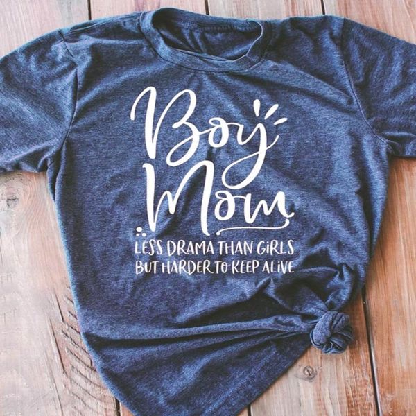 women's t-shirt boy&mom letter printed round neck short sleeve female shirt summer casual, White
women's t-shirt boy&mom letter printed round neck short sleeve female shirt summer casual, White