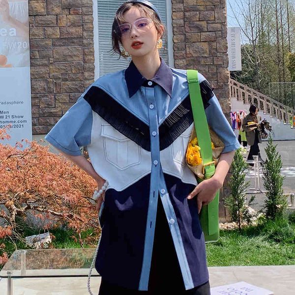 21 korean summer fashion elegant temperament campus loose and thin stitching ruffled mid-length shirt16 women 16f1138 210510, White
21 korean summer fashion elegant temperament campus loose and thin stitching ruffled mid-length shirt16 women 16f1138 210510, White