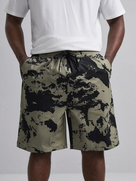 extended sizes men tie dye drawstring waist shorts g0is#, Black
extended sizes men tie dye drawstring waist shorts g0is#, Black