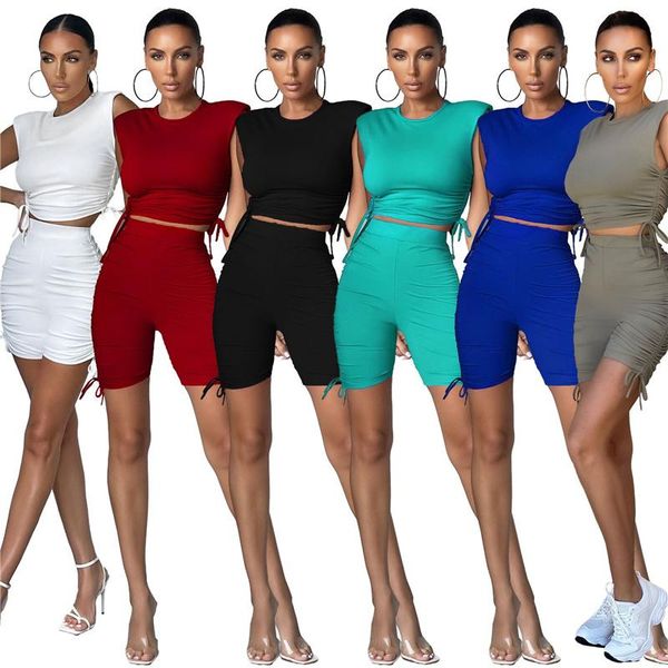 women's tracksuits simple pure color o neck sleeveless bro and short 2 pieces set tight club party lady fashion, Gray
women's tracksuits simple pure color o neck sleeveless bro and short 2 pieces set tight club party lady fashion, Gray