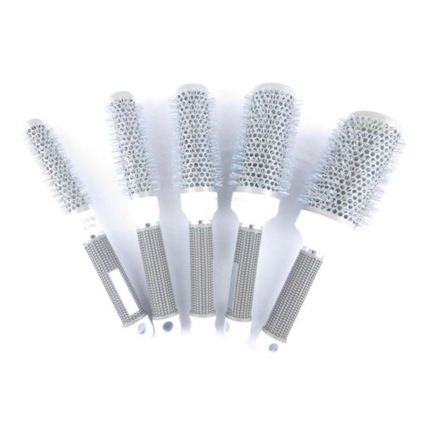 hair brushes wholesale 5 size comb high temperature resistant ceramic iron round styling tool hairbrush 30#216, Silver
hair brushes wholesale 5 size comb high temperature resistant ceramic iron round styling tool hairbrush 30#216, Silver