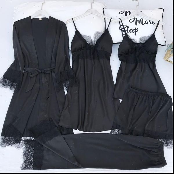 nighty amp robe set kimono women sleepwear gown bride bridesmaid wedding suit satin lace nightwear casual loose nightgown, Black;red
nighty amp robe set kimono women sleepwear gown bride bridesmaid wedding suit satin lace nightwear casual loose nightgown, Black;red