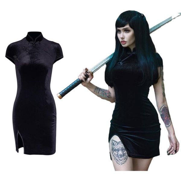 casual dresses gothic punk club party nightclub goth chinese style short mini cheongsam skinny bodycon dress streetwear cosplay costume, Black;gray
casual dresses gothic punk club party nightclub goth chinese style short mini cheongsam skinny bodycon dress streetwear cosplay costume, Black;gray