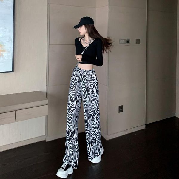 women's pants & capris leopard all-match streetwear korean fashion wide leg trousers harajuku women casual chic universal, Black;white
women's pants & capris leopard all-match streetwear korean fashion wide leg trousers harajuku women casual chic universal, Black;white