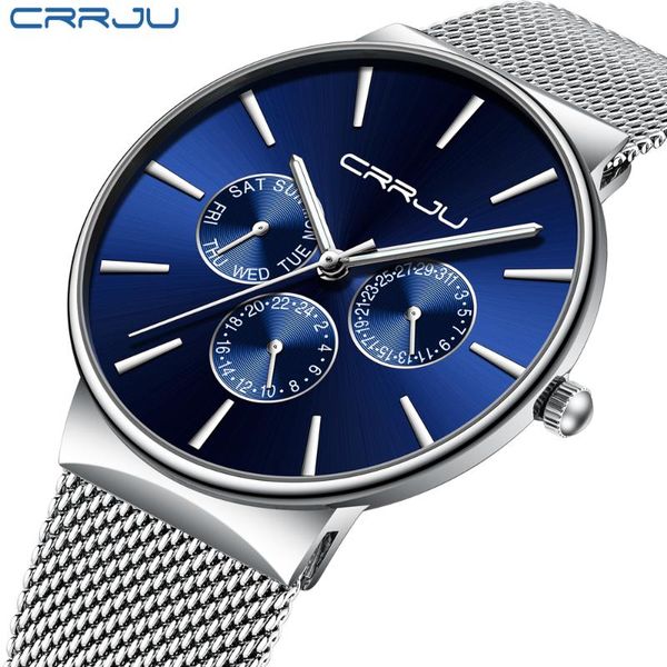 wristwatches crrju fashion mens watches quartz watch men casual slim mesh steel waterproof sport relogio masculino, Slivery;brown
wristwatches crrju fashion mens watches quartz watch men casual slim mesh steel waterproof sport relogio masculino, Slivery;brown