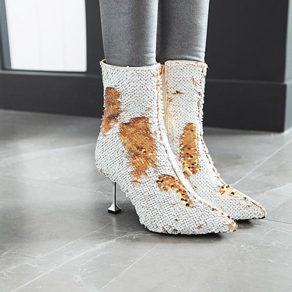 boots zipper short sequin cloth rhinestone high heel nightclub women's banquet, Black
boots zipper short sequin cloth rhinestone high heel nightclub women's banquet, Black