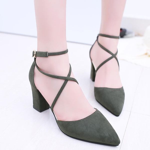 dress shoes 2021 summer pointed thick with women's cross comfortable versatile hollow high heels frosted sandals, Black
dress shoes 2021 summer pointed thick with women's cross comfortable versatile hollow high heels frosted sandals, Black
