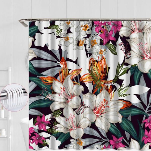 shower curtain soft nordic style washable polyester with hooks flower printed el bathroom decor modern fashion household curtains
shower curtain soft nordic style washable polyester with hooks flower printed el bathroom decor modern fashion household curtains