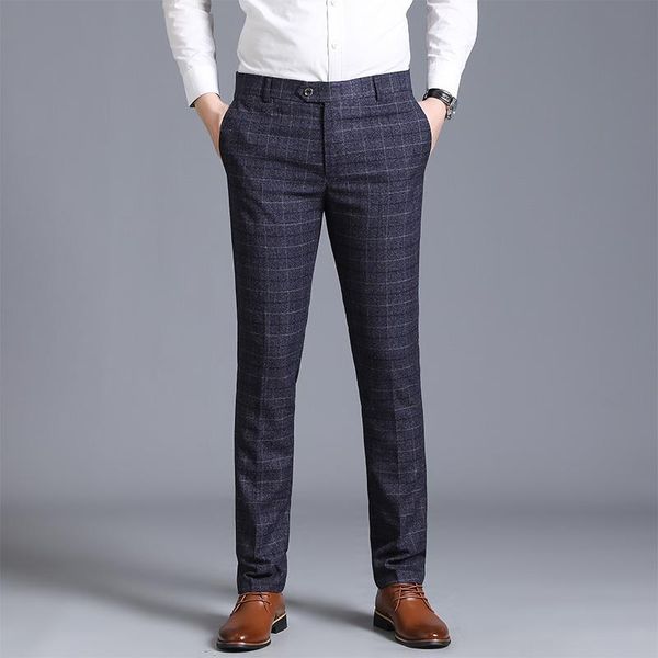 men's pants 2021 summer business straight loose casual slim trousers classic plaid, Black
men's pants 2021 summer business straight loose casual slim trousers classic plaid, Black