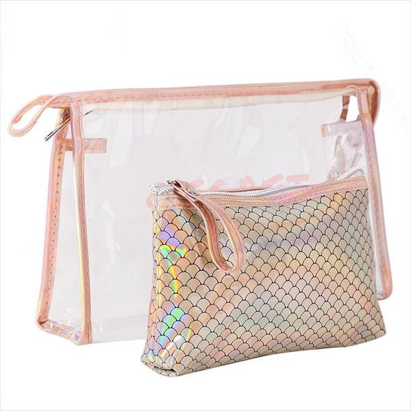 2pcs mermaid design cosmetic bags waterproof pvc wash bag women travel storage make up organizer makeup cases beauty
2pcs mermaid design cosmetic bags waterproof pvc wash bag women travel storage make up organizer makeup cases beauty