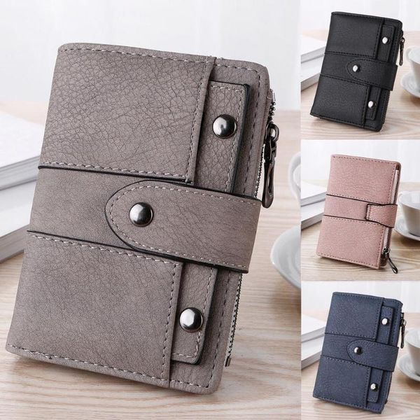 wallets women simple retro rivets studded frosted short wallet coin purse hasp zipper card holders hand bag #25*, Red;black
wallets women simple retro rivets studded frosted short wallet coin purse hasp zipper card holders hand bag #25*, Red;black